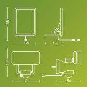 Philips LED-buitenspot op zonne-energie Tylus, zwart 5.000K sensor