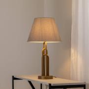 Tafellamp Lazar, grijs/goud antiek, hoogte 65 cm, textiel/metaal