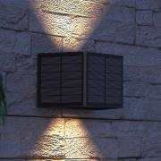 Calex Solar LED buiten wandlamp Caserta, up/down, zwart