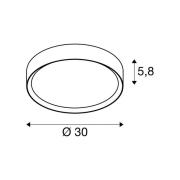 SLV LED plafondlamp Decona, Ø 30 cm, wit, metaal, CCT
