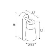 SLV wandlamp Puri 2.0 Cone, zwart, breedte 15 cm, metaal