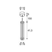SLV LED hanglamp Quimera, koperkleurig, Ø 8 cm, CCT
