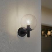 Lindby buitenwandlamp Dangan, helder, glas, Ø 20 cm