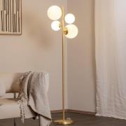 Vloerlamp Joel, messing/wit, 4-lamps
