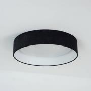 LED plafondlamp Plafond, zwart, stof, Ø 45 cm, 3-staps