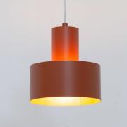 Hanglamp Rif S, baksteenrood, 1-lamp, Ø 15 cm, staal
