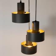 Hanglamp Rif 3, olijfgroen, rond, 3-lamps, Ø 33 cm