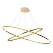 Nemo Ellisse Double hanglamp 2700K goud gelakt