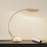 Lucande Rivera tafellamp, beige, metaal, steen, 51 cm, G9