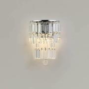 Empire wandlamp, chroom/helder kristal, staal, IP44