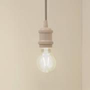 Lindby hanglamp Hattie, beige, Ø 5 cm, metaal E27