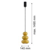 Hanglamp Oman, honinggeel glanzend, glas, Ø 14 cm