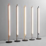 OLEV LED vloerlamp TRISEL, aardebruin, metaal, 2.700 K, dimbaar
