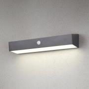 Silves wandlamp op zonne-energie, zwart, sensor, IP44