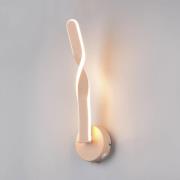 LED wandlamp Ginko, zand, metaal, hoogte 45,5 cm