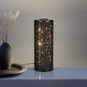LED tafellamp Taco, zwart, kunststof, hoogte 34,5 cm