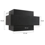 LED wandlamp Muro 3368, zwart, up/down, G9, 2.700 K