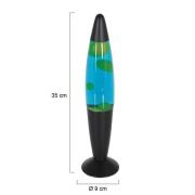 Lava lamp Volcan 3116, zwart, groenblauwe vloeistof, E14