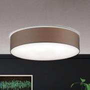 Plafondlamp met textielen kap 80cm, bruin