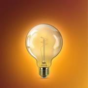Philips LED-bolvormige lamp E27 G95 3,1 W goud 1.800 K dimbaar