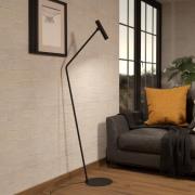 Almudaina LED vloerlamp, zwart, hoogte 157 cm, staal