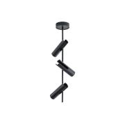 Plafondspot Leda 3, antraciet, 3-lamps, staal, hoogte 76 cm