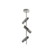 Plafondspot Leda 3, taupe, 3-lamps, staal, GU10, hoogte 76 cm