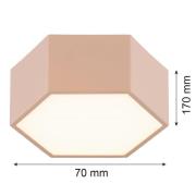 LED plafondlamp Libre, perzikkleurig, staal, 3.000 K