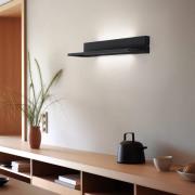 Wandlamp, zwart, staal, 60 cm lang, 2 x LED