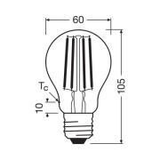 OSRAM LED lamp E27 5W gloeidraad 2.700K 1055lm 2-pak