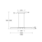 HerzBlut LED hanglamp Lana del nero, hout, dimbaar