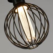 LED Deco Bol E27 4,5W 2.700K zwart metalen stokjes