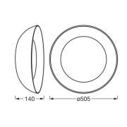 LEDVANCE LED plafondlamp Orbis Alva, zwart, metaal