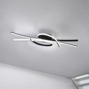 LED plafondlamp Biba, zwart, lengte 100 cm, metaal, CCT