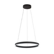 LED hanglamp Sirko, Ø 50 cm, zandzwart, metaal, CCT