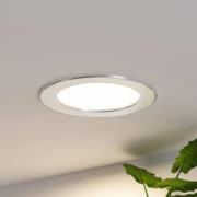 Prios LED inbouwlamp Cadance, zilver, 17cm, set van 10, CCT