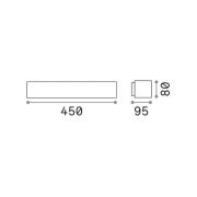 Ideal Lux buitenwandlamp Andromeda, zwart, breedte 45 cm