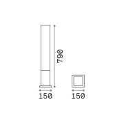Ideal Lux tuinpadverlichting Edo square, wit, GX53