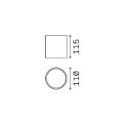 Ideal Lux plafondlamp Gun, antraciet, aluminium, IP44, GU10
