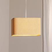 Kwadro hanglamp, beige, 40 x 40 cm, jute stof