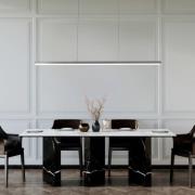 LED hanglamp Borena, aluminiumkleurig, lengte 113 cm metaal