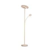 LED vloerlamp Dent, zandkleurig, 180 cm, metaal, CCT 2-lamps.