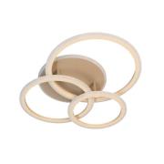 LED plafondlamp Gelder, 60 cm, greige/zandkleurig, RGBW, CCT