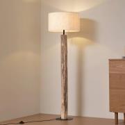 Lucande vloerlamp Jorvan, crème, eucalyptus, linnen
