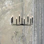 Kroonluchter ORTO, zwart, metaal, Ø 73 cm, 8-lamps