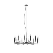 Kroonluchter ORTO B, zwart, metaal, Ø 103 cm, 12-lamps