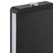 LED tafellamp Arcus, zwart/bruin, hoogte 56 cm, metaal/hout