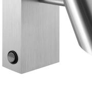 LED wandspot Risell, breedte 9 cm, aluminiumkleurig metaal