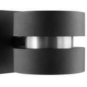 LED wandlamp Glow-Sphere, zwart, Ø 13 cm, metaal, 2-lamps.