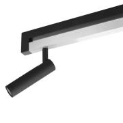 LED plafondspot Pulse, zwart, 100 cm, metaal